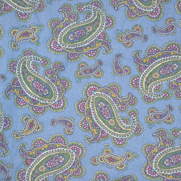 RALPH LAUREN Studio Paisley Oceanside Blue QUEEN Duvet Cover 100% Cotton ITALY - Picture 8 of 8